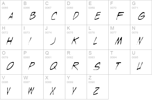 Wyld Stallyns Thin uppercase A-Z preview
