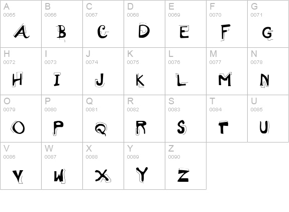 Wynand uppercase A-Z preview