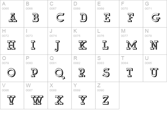 WyomingMacroniShadRight uppercase A-Z preview