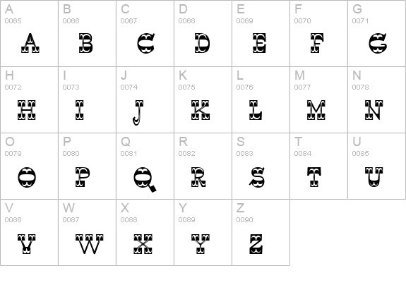 WyomingStrudel uppercase A-Z preview
