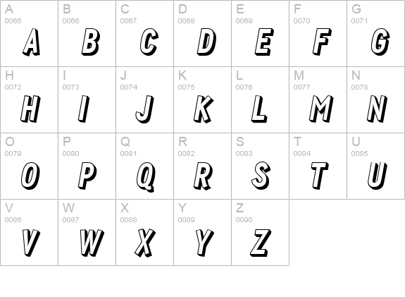 Wyvern Blocko uppercase A-Z preview