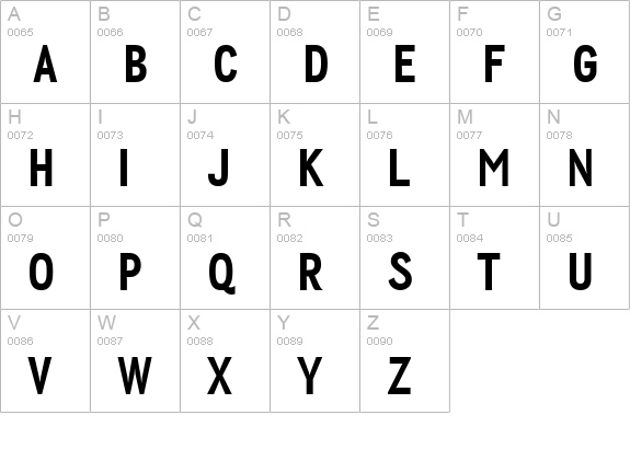 Wyvern Hvy uppercase A-Z preview