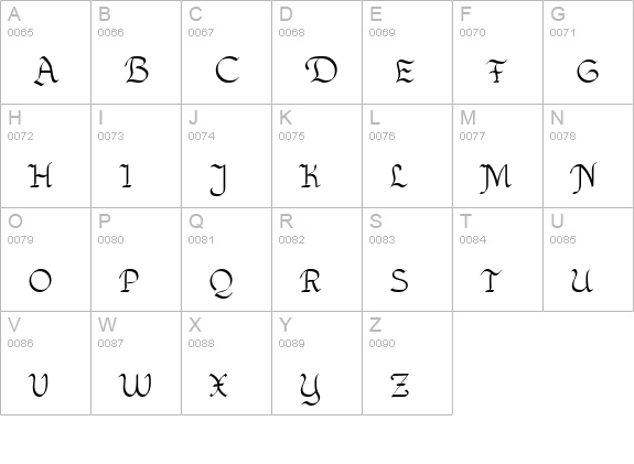 Xaltid Plain uppercase A-Z preview