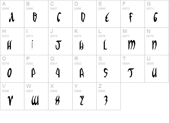 Xaphan Bold uppercase A-Z preview