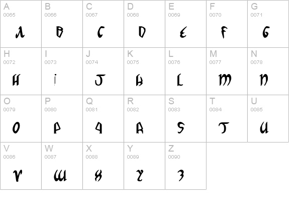 Xaphan II Bold uppercase A-Z preview