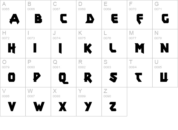 xar uppercase A-Z preview