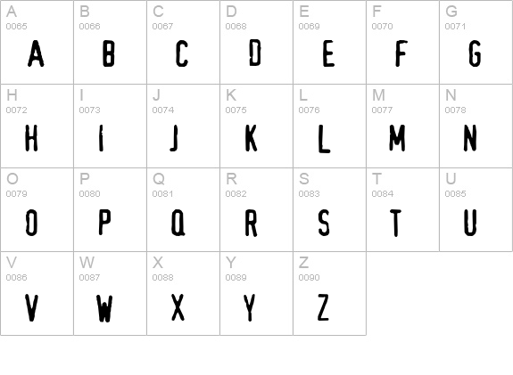 XBAND Rough uppercase A-Z preview