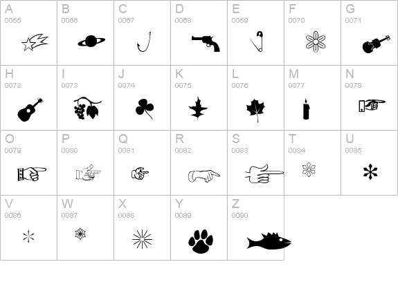 XBobsExtraPictures uppercase A-Z preview