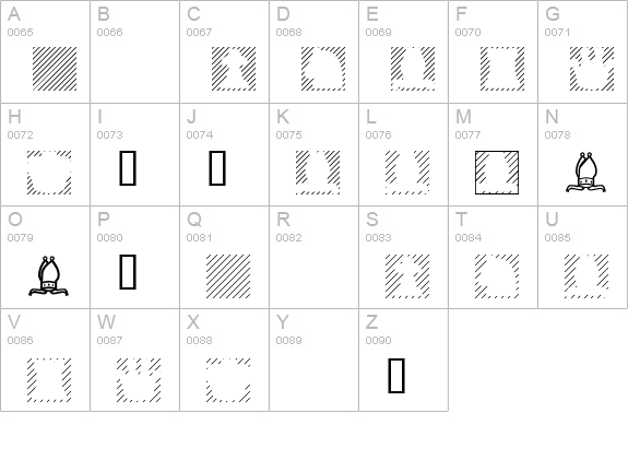 XBobsStandardChess uppercase A-Z preview
