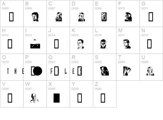 Xcast uppercase A-Z preview