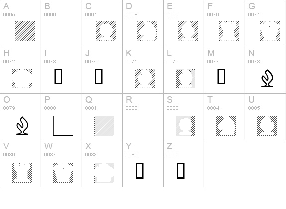 XChessNutTwo uppercase A-Z preview