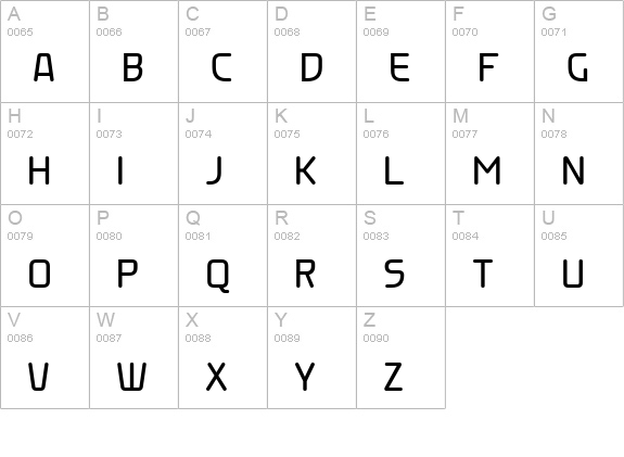 Xenara uppercase A-Z preview