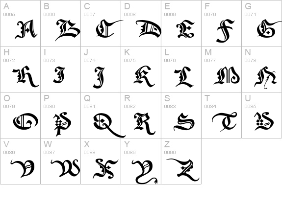 Xenippa uppercase A-Z preview
