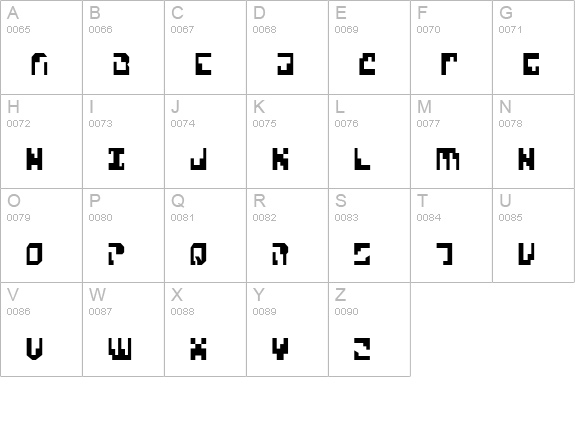 Xenophobia Condensed uppercase A-Z preview