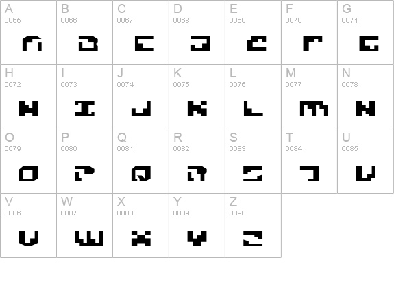 Xenophobia Expanded uppercase A-Z preview