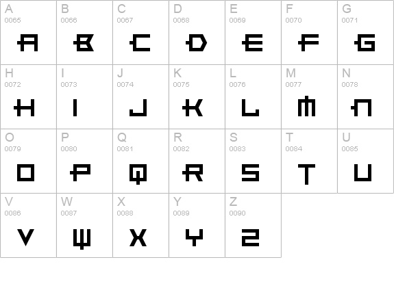 Xero's Karma Regular uppercase A-Z preview