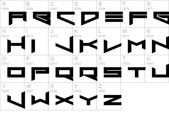 Xero's Proof Regular uppercase A-Z preview