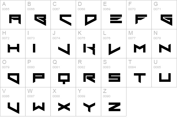 Xero's Theorem Regular uppercase A-Z preview