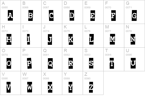 Xerography uppercase A-Z preview