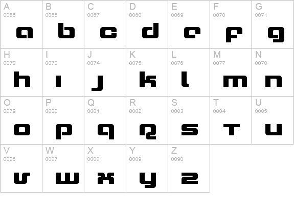 Xeron uppercase A-Z preview