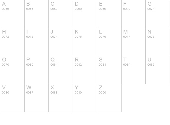 Xeroprint Filetype uppercase A-Z preview