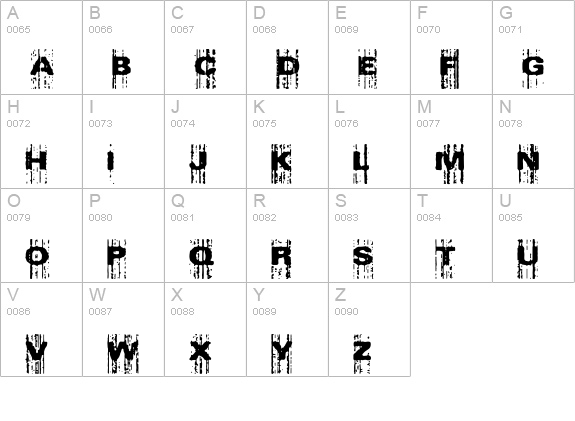 Xerox Malfunction BRK uppercase A-Z preview