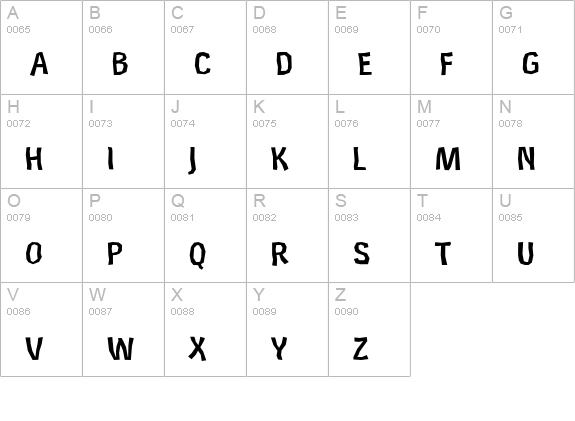Xerxes uppercase A-Z preview