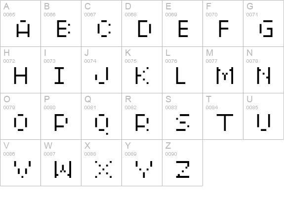 XERXES-ELEVENALT uppercase A-Z preview