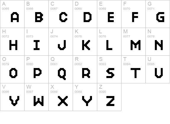 XERXES-TWELVE uppercase A-Z preview
