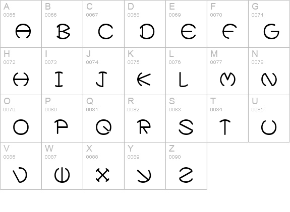 Xevius Medium uppercase A-Z preview
