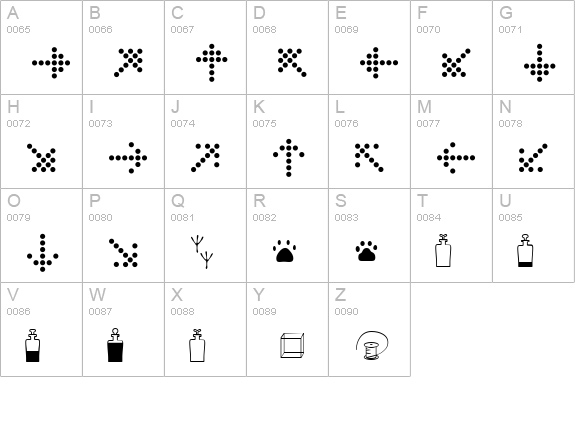 XIngDingLeftover uppercase A-Z preview