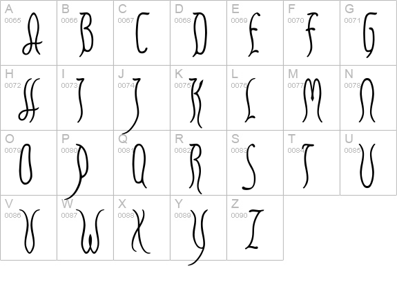 XIPAROS uppercase A-Z preview