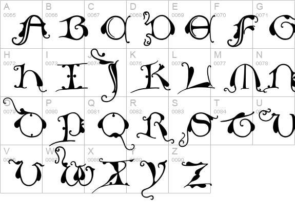 XiparosLombard uppercase A-Z preview