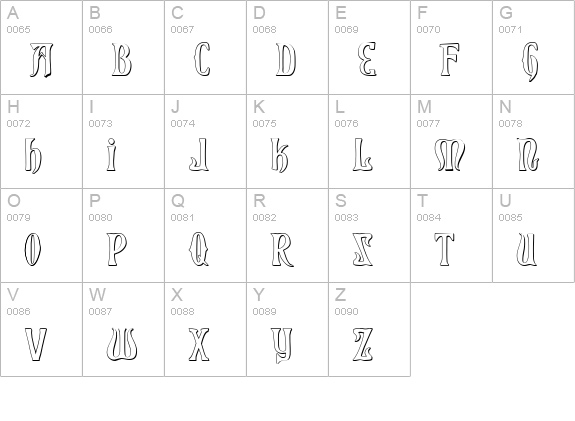 Xiphos 3D uppercase A-Z preview