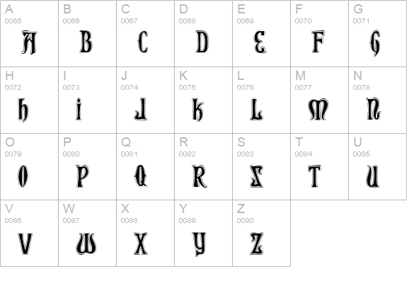 Xiphos College uppercase A-Z preview