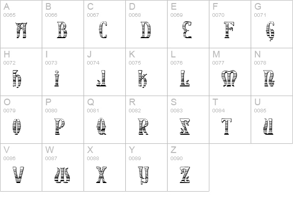 Xiphos Gradient Castle uppercase A-Z preview