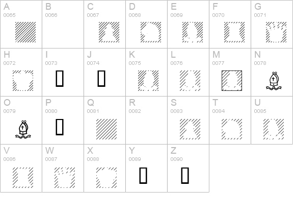 XKnightMares uppercase A-Z preview