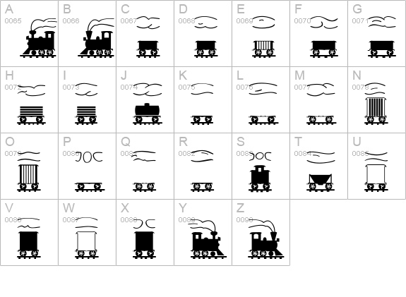 XLaserTrain Bold uppercase A-Z preview