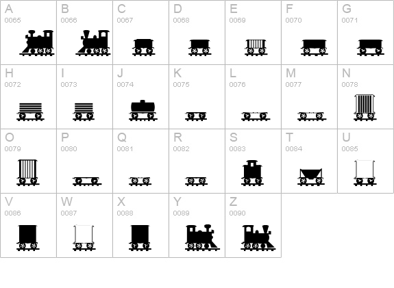 XLaserTrain Plain uppercase A-Z preview