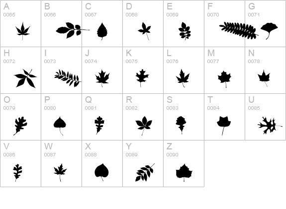 XLeefMeAlone uppercase A-Z preview