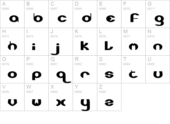 XLR8 uppercase A-Z preview
