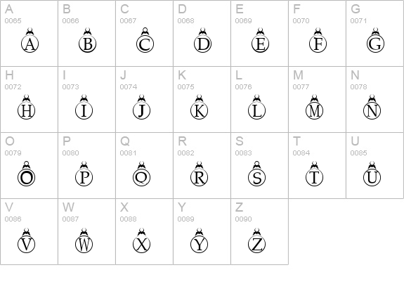 Xmas Regular uppercase A-Z preview