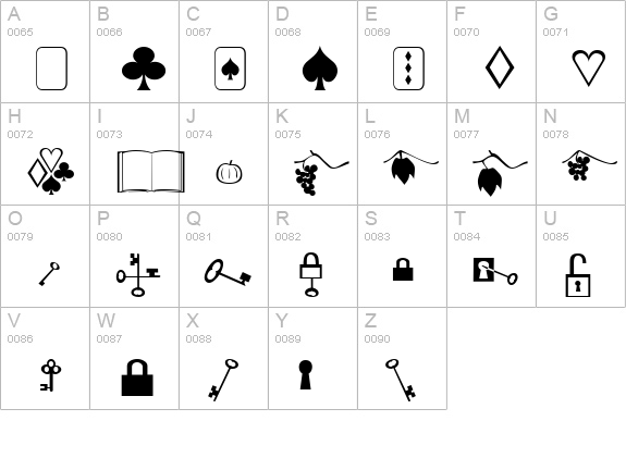 XMMDrawings uppercase A-Z preview