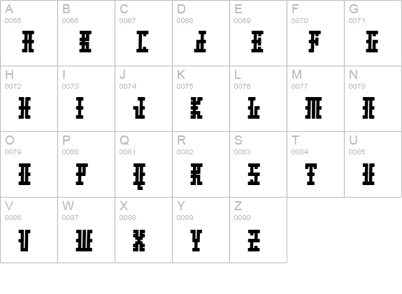 Xolto uppercase A-Z preview