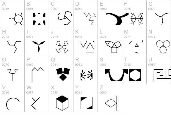 XPatColumRow uppercase A-Z preview