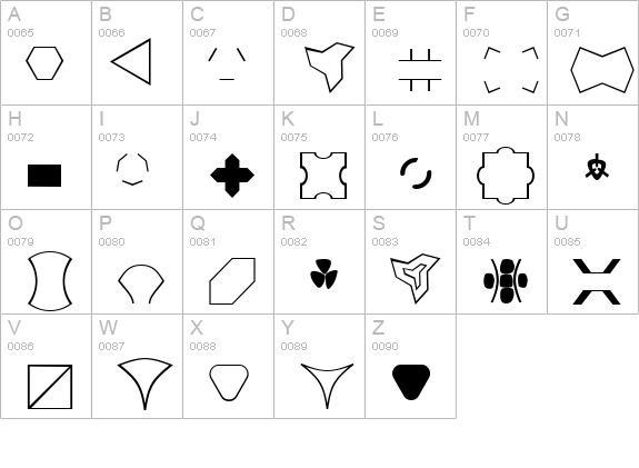 XPatCzeckerz uppercase A-Z preview