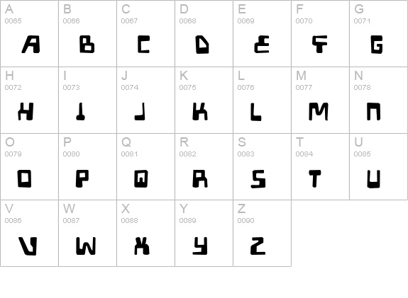 XPED Distressed uppercase A-Z preview