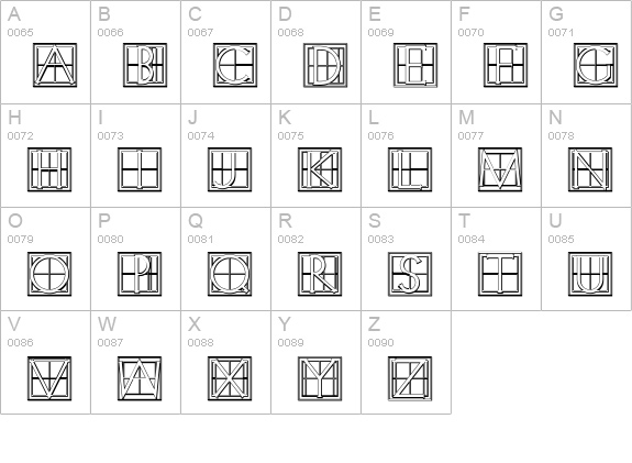 XperimentypoThree-C-Square uppercase A-Z preview