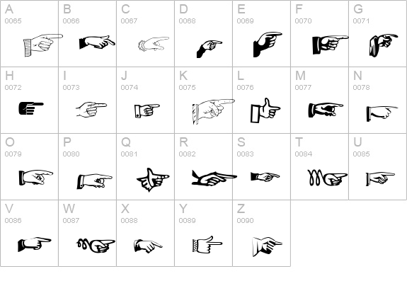 XPhyngern uppercase A-Z preview