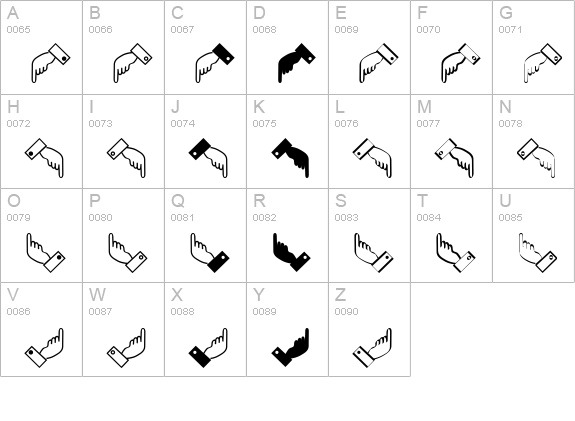 XPointedDesert uppercase A-Z preview